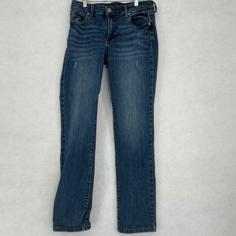 Kut from the Kloth Katy Boyfriend Jeans Womens 6 Blue Medium Wash Distressed - Picture 2 of 10